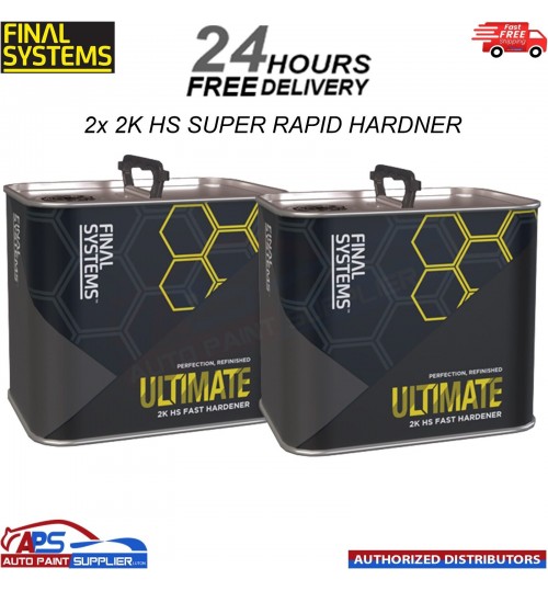 2x FINAL SYSTEMS ULTIMATE 2K HS SUPER RAPID HARDENER 2.5L ULTIMATE CLEARCOAT